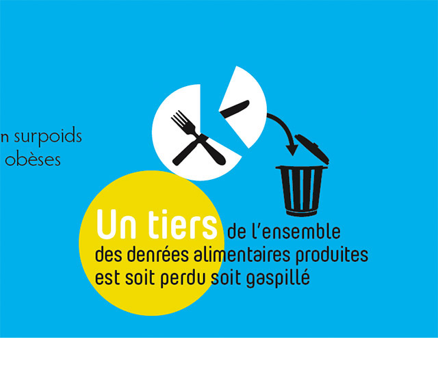 Un tiers de l'ensemble des denrées alimentaires produites est soit perdu soit gaspillé